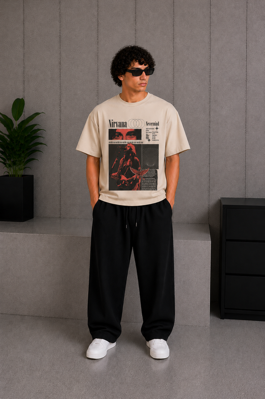 Never mind Tee Beige