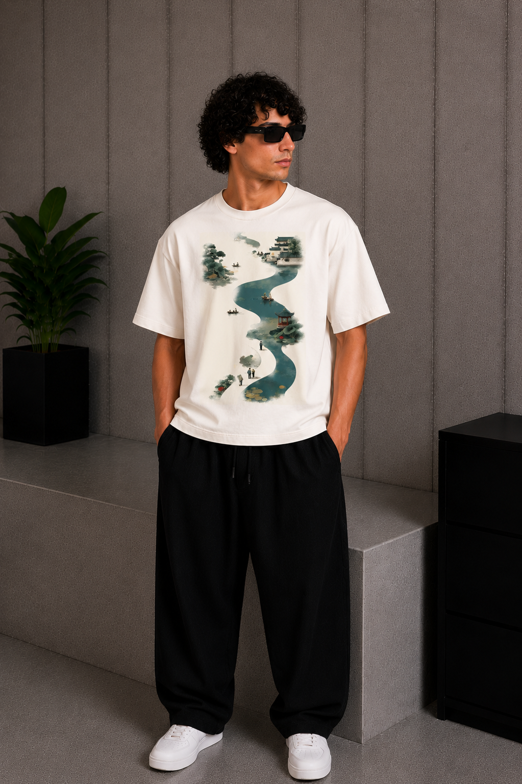 River Flow Tee White