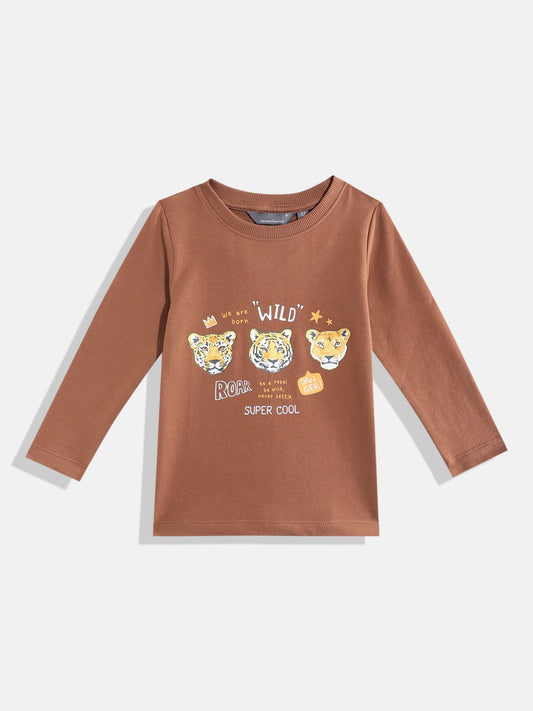 Kids Boys T-Shirt - Brown (KBAW25TR4)