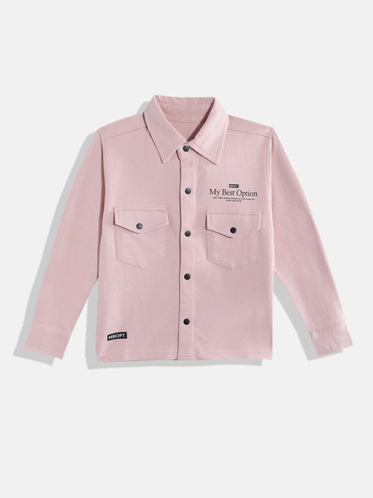 Kids Boys Shirt - Peach (KBAW25S008)