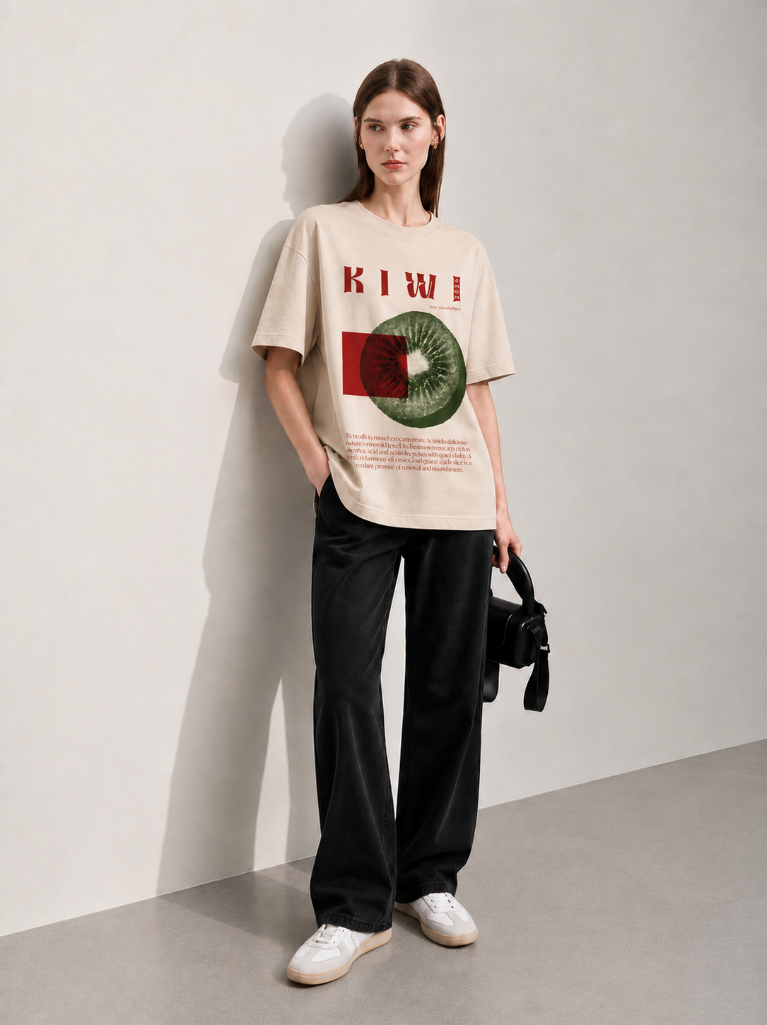 Kiwi Women Tee Beige