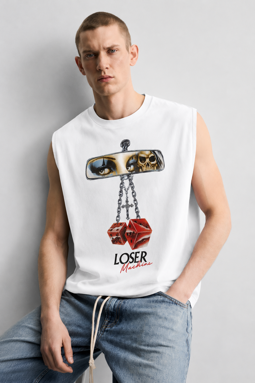 Loser Machine White Tank