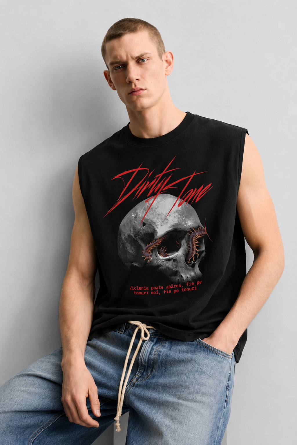 Venom Skull Tank Black