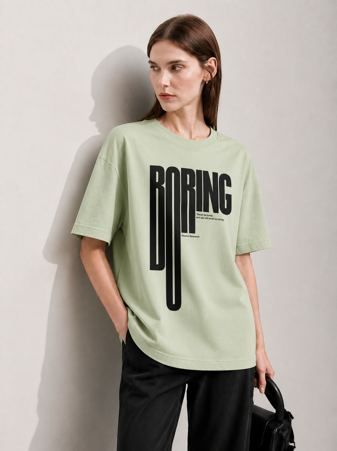 Boring Women Tee Green