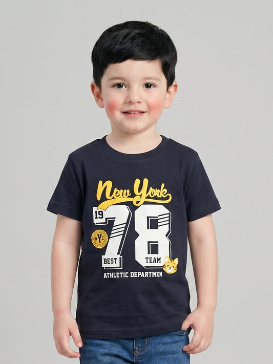 Kids Boys T-Shirt - Navy (CSKT204)