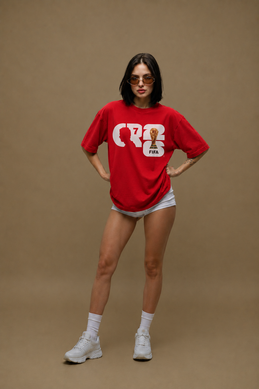 Fifa Women Tee Red – football-inspired graphic oversized t-shirt by Coolbee Store