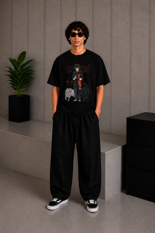 Cool Bee Silent Curse Tee Black for Men - Black Oversized Graphic Tee Streetwear India - Back View