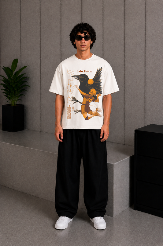 Cool Bee The Fly Tee White for Men - White Oversized Graphic Tee Streetwear India - Back View