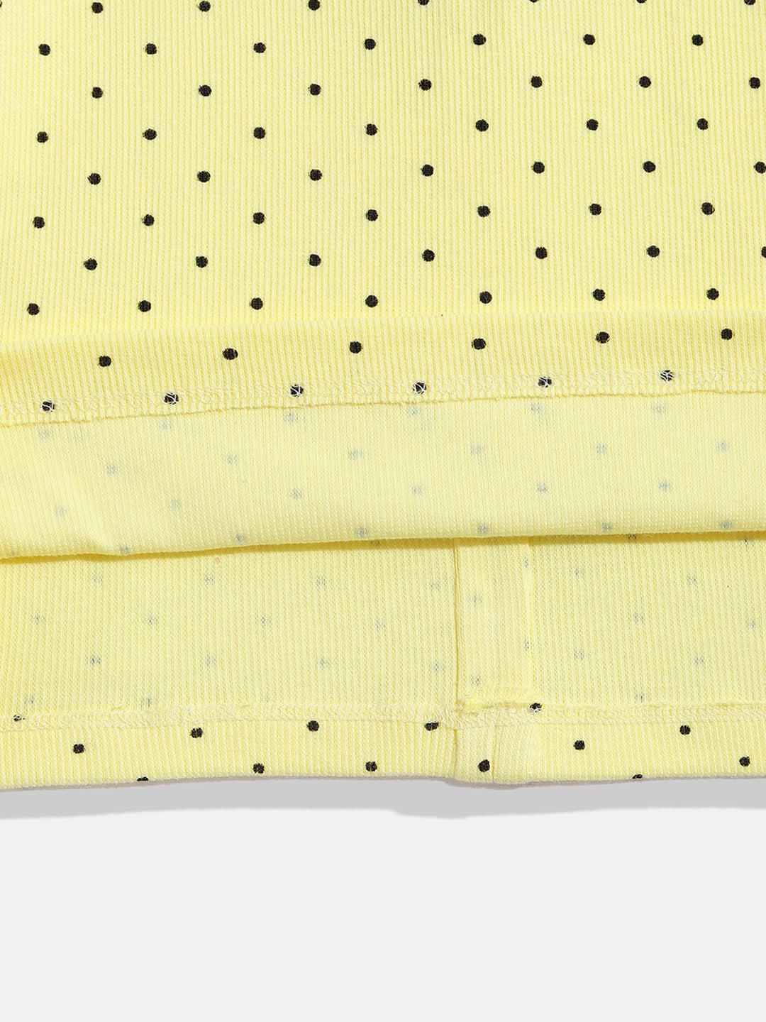 Coolbee Store Kids Girls Top - Yellow (KGSSA52) – close-up fabric detail