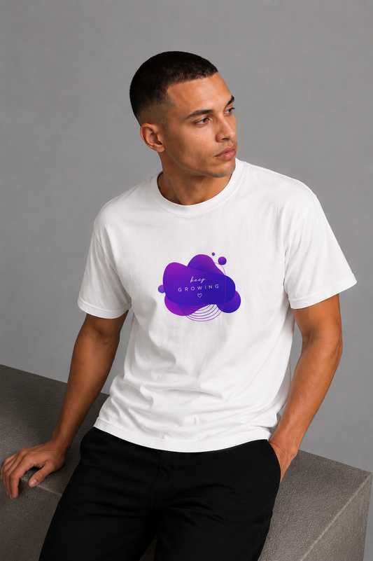 Cool Bee Base Tee White for Men - White Oversized Graphic Tee Streetwear India - Back View
