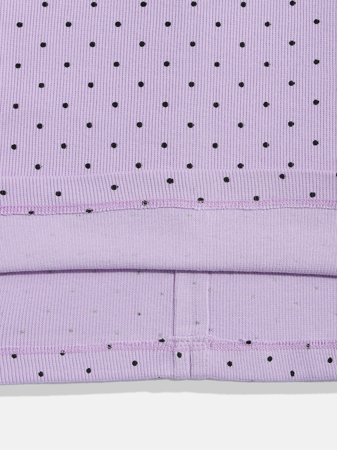 Coolbee Store Kids Girls Top - Lilac (KGSSA51) – close-up fabric detail