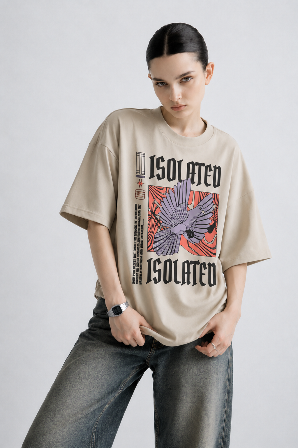 Lyric Vision Women Tee Beige