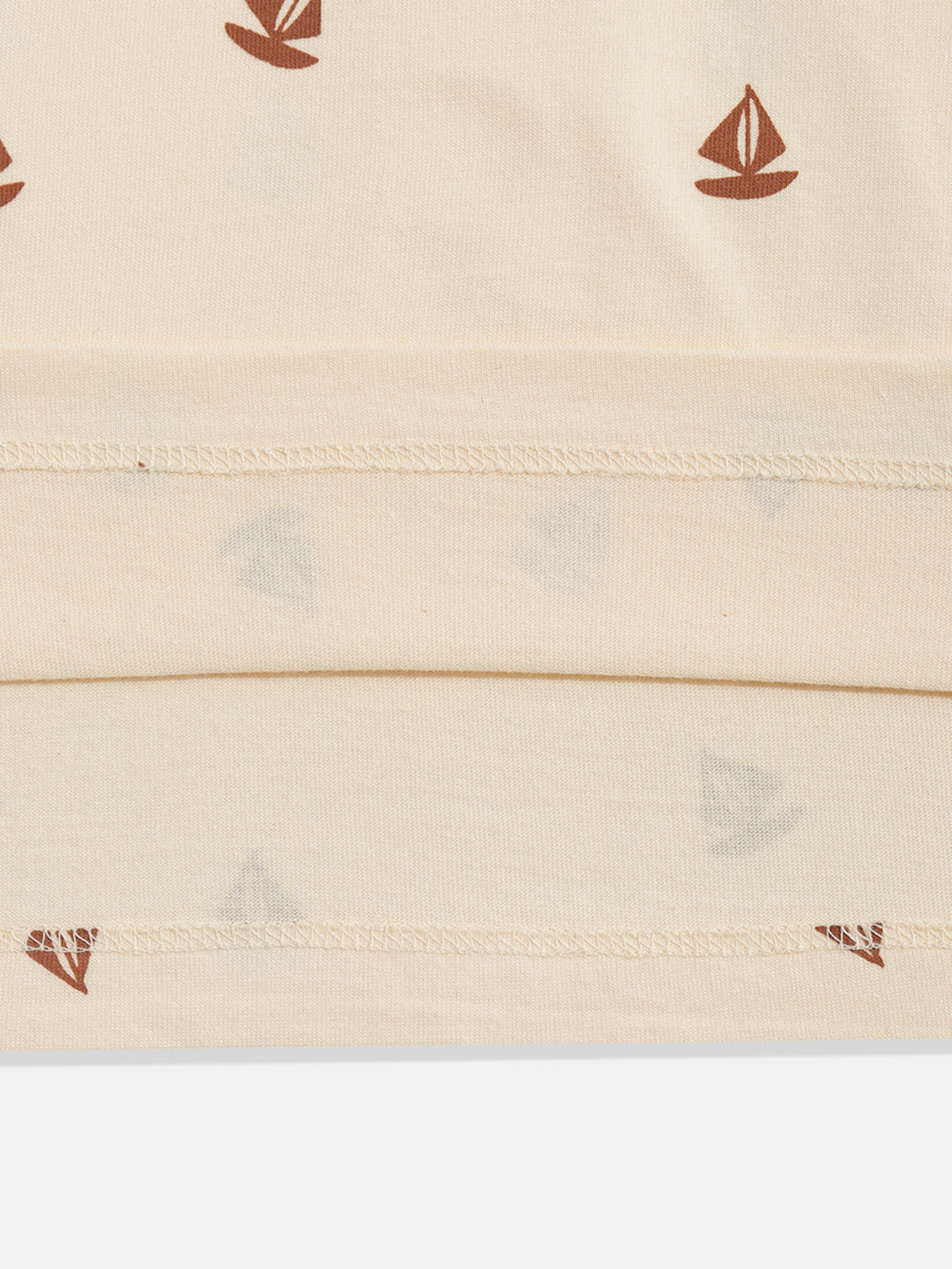 Coolbee Store Kids Boys T-Shirt - Beige (KBSSAOP1) – close-up fabric detail