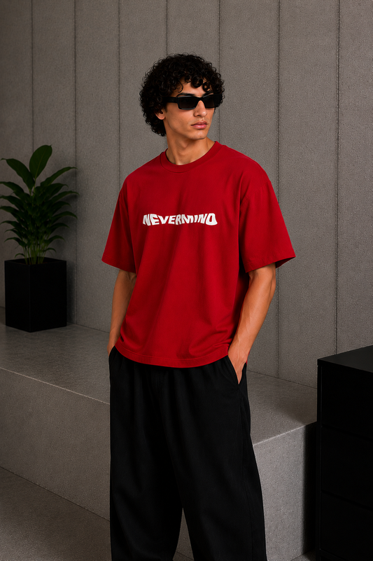 Never Mind Tee Red