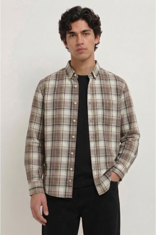 Sage Urban Windowpane Button-Down
