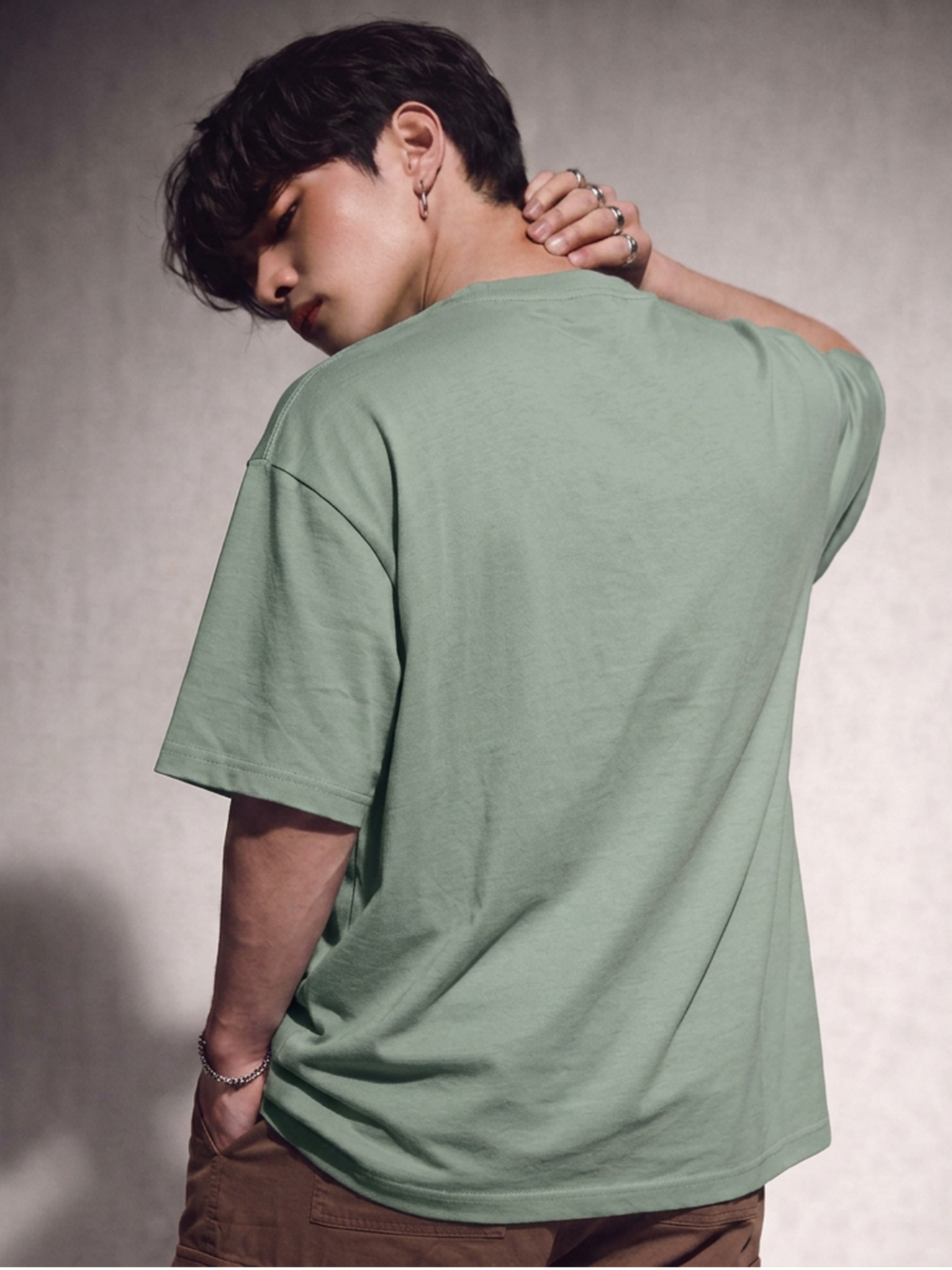 Cool Bee The Totem Tee Green for Men - Green Oversized Graphic Tee Streetwear India - Lifestyle View