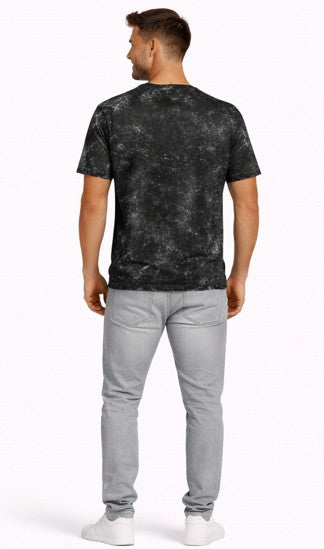 Unisex Acid Washed Oversized Tee Black