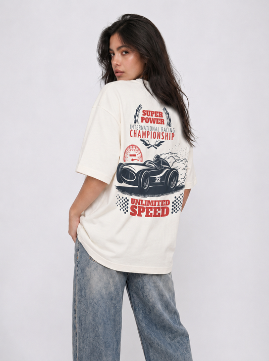 Apex Drive Graphic Tee White