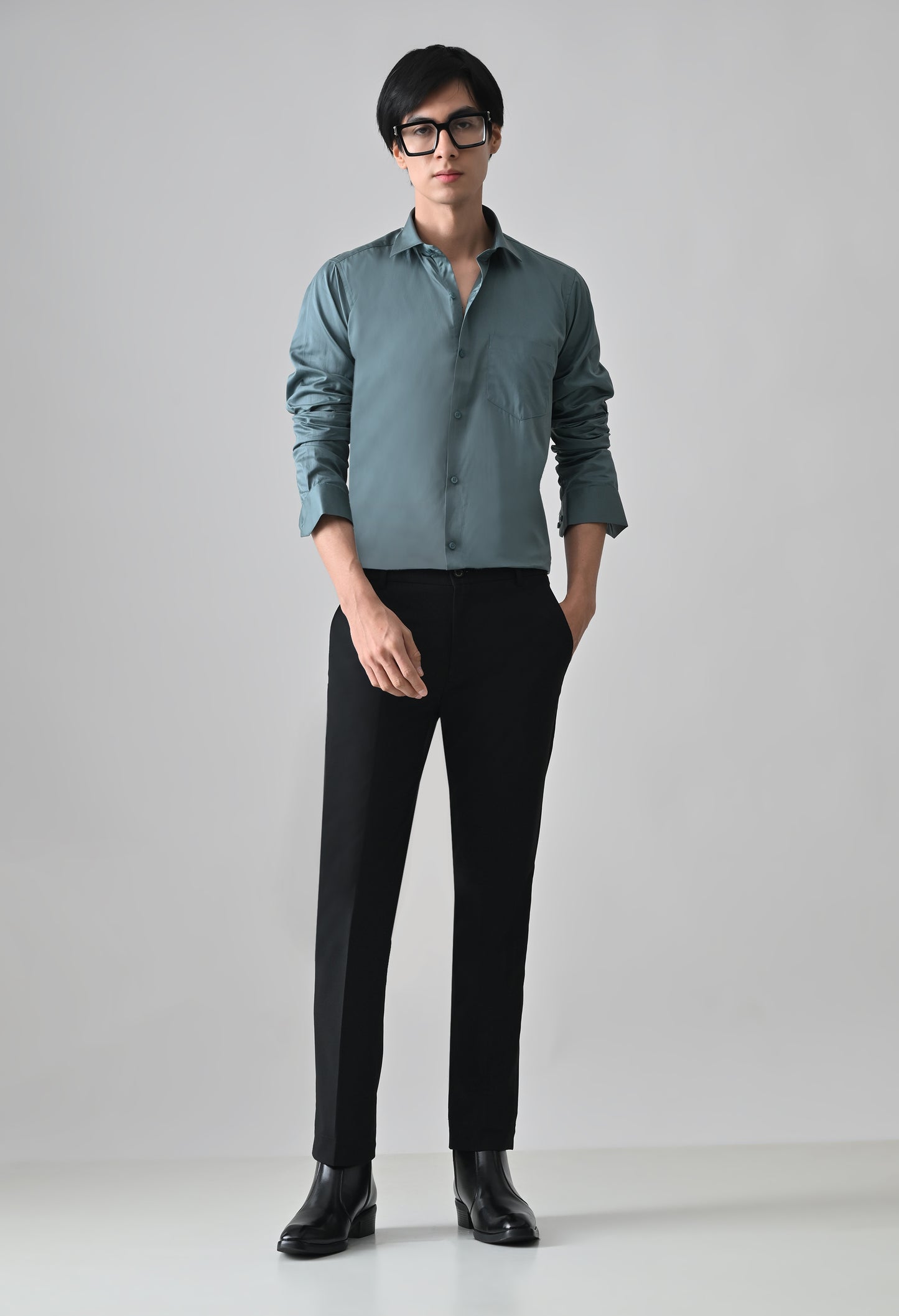 Cool Bee Green Cotton Shirt for Men - Green Premium Cotton Shirt India - Lifestyle View