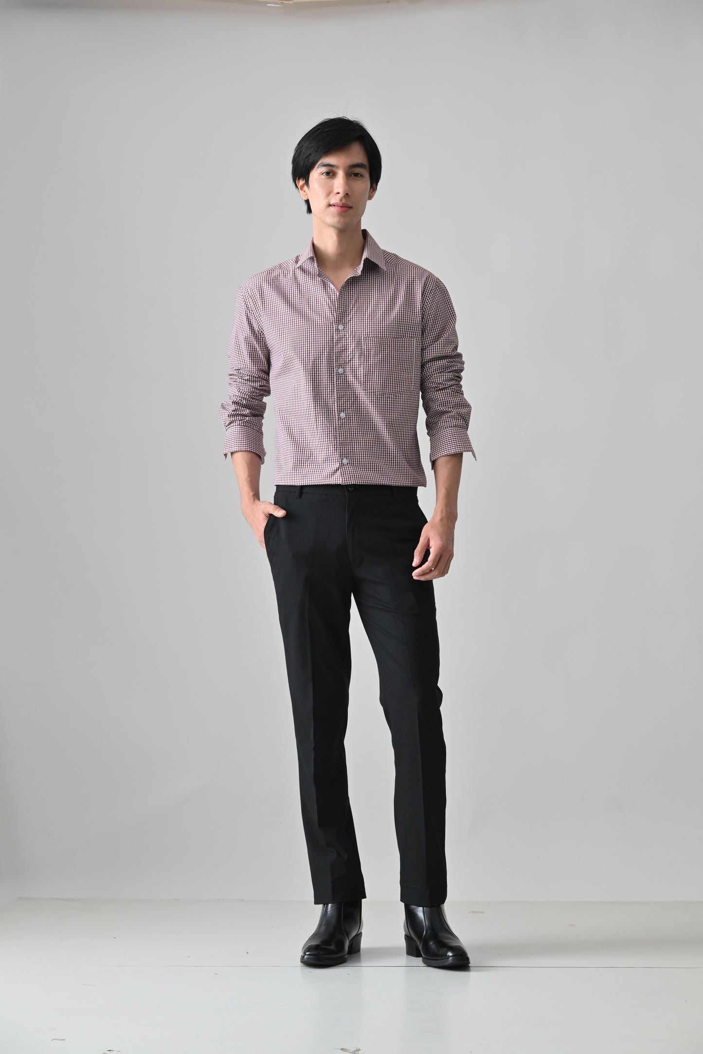 Cool Bee Maroon Cotton Shirt for Men - Maroon Premium Cotton Shirt India - Lifestyle View