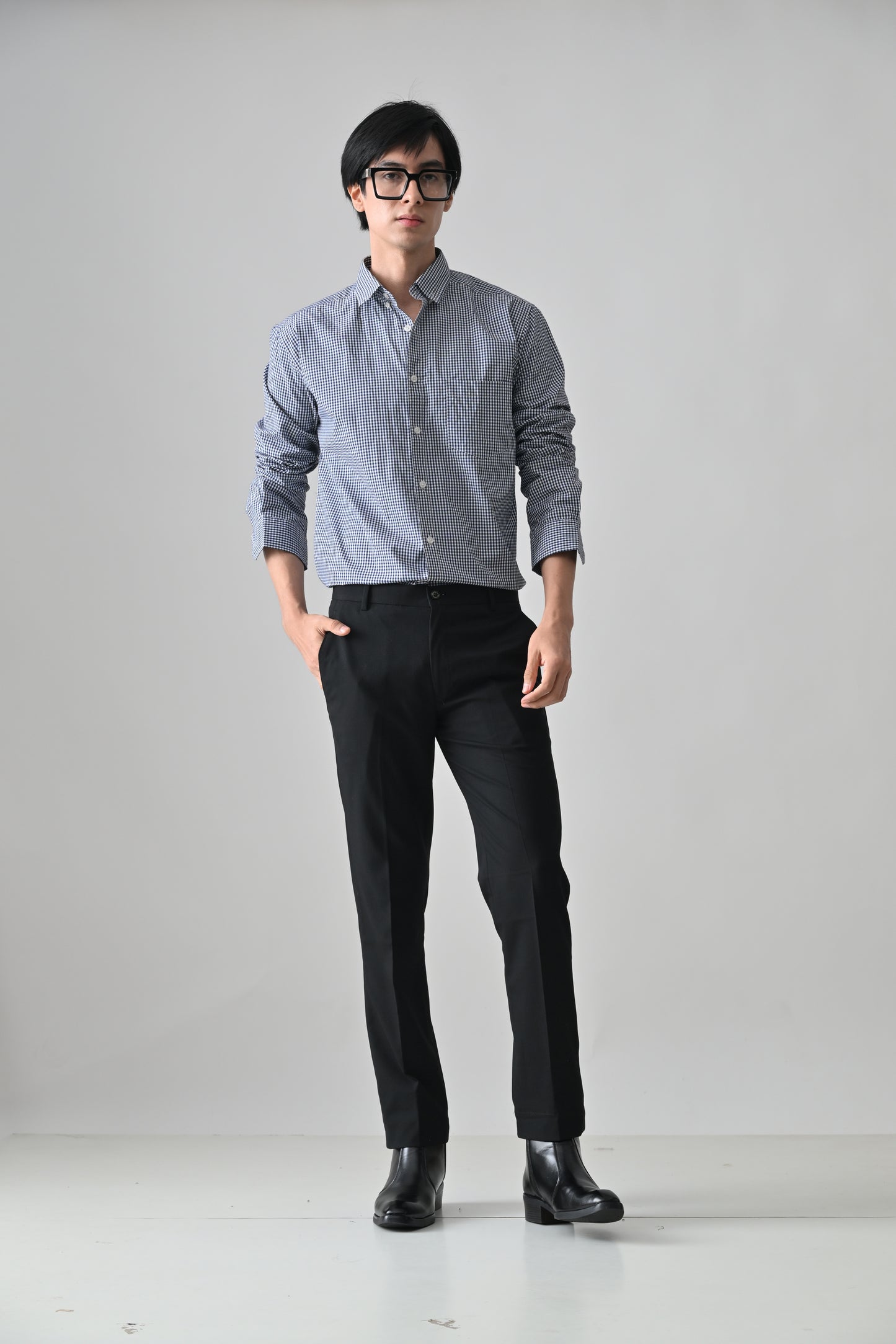 Cool Bee Navy Cotton Shirt for Men - Navy Premium Cotton Shirt India - Lifestyle View