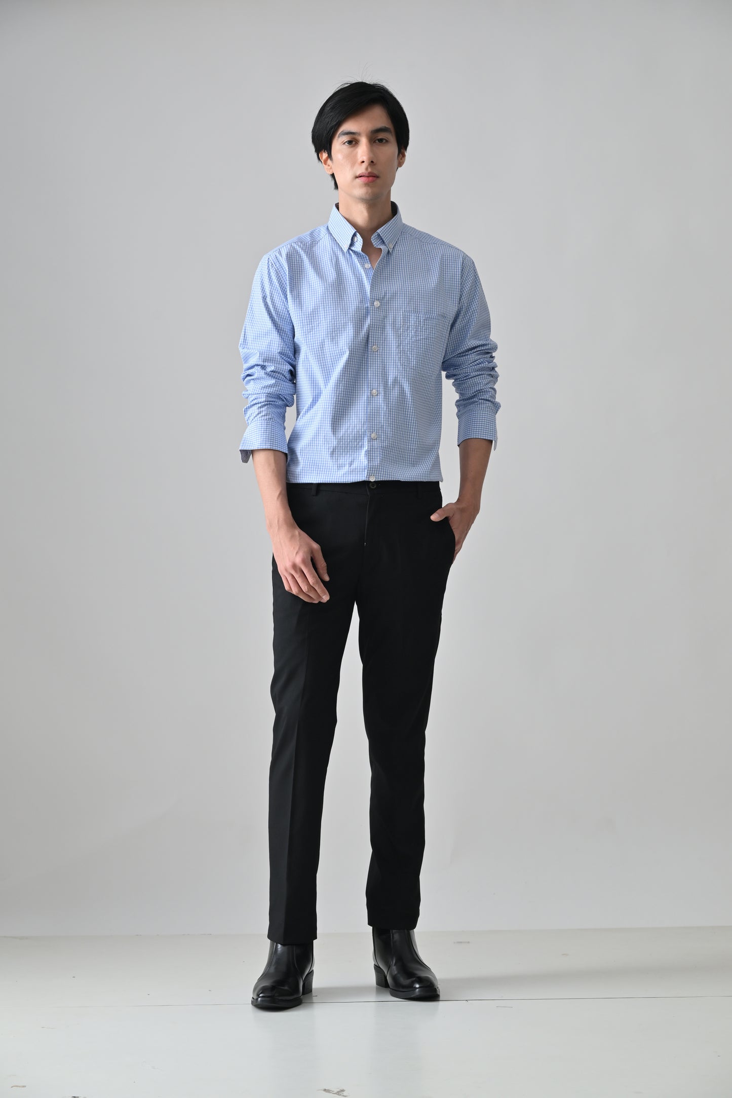 Cool Bee Blue Cotton Shirt for Men - Blue Premium Cotton Shirt India - Lifestyle View