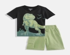 Black Clothing Set Kids Boys