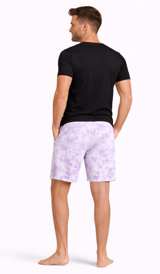 Unisex Tie Dye Shorts White lavender