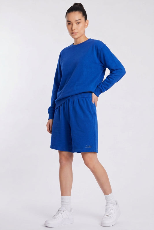 Cool Bee Regular Fit Shorts Royal Blue for Women - Blue Regular Fit Casual Shorts India - Back View