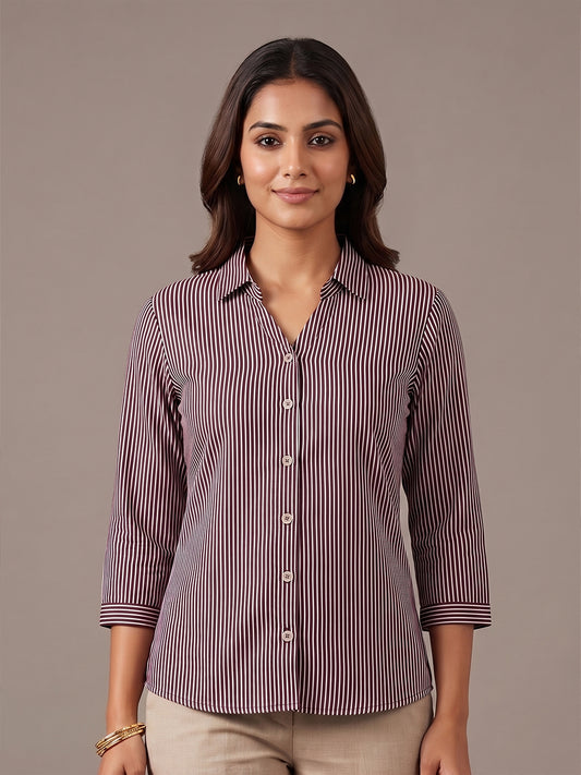 Cotton Shirt - Wine