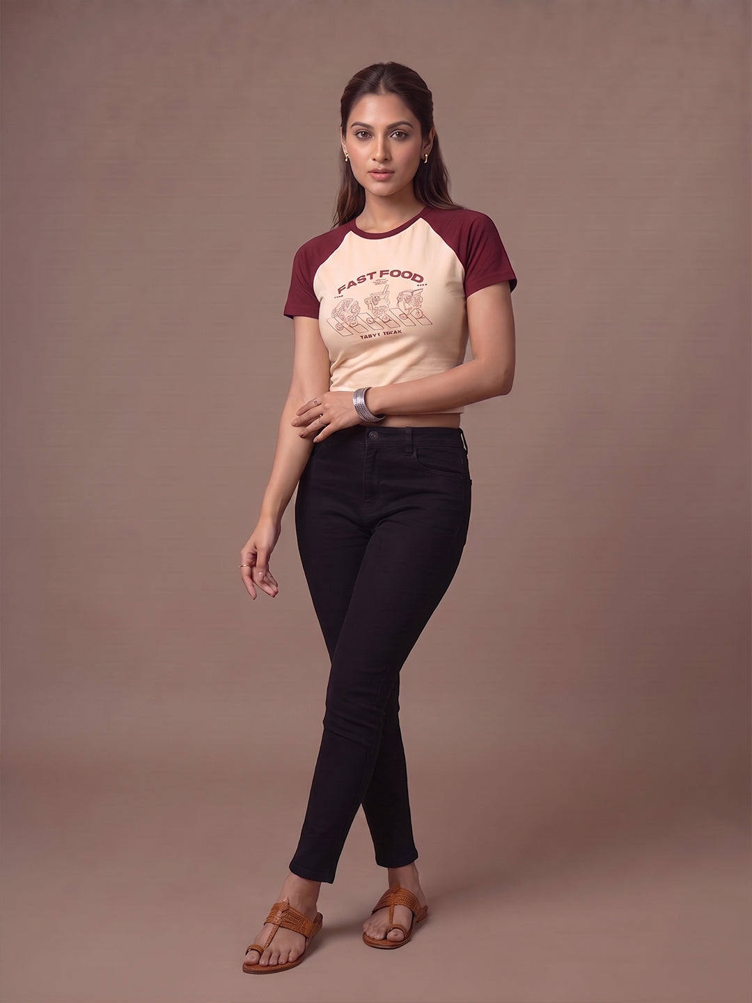 Cotton T-shirt - Beige