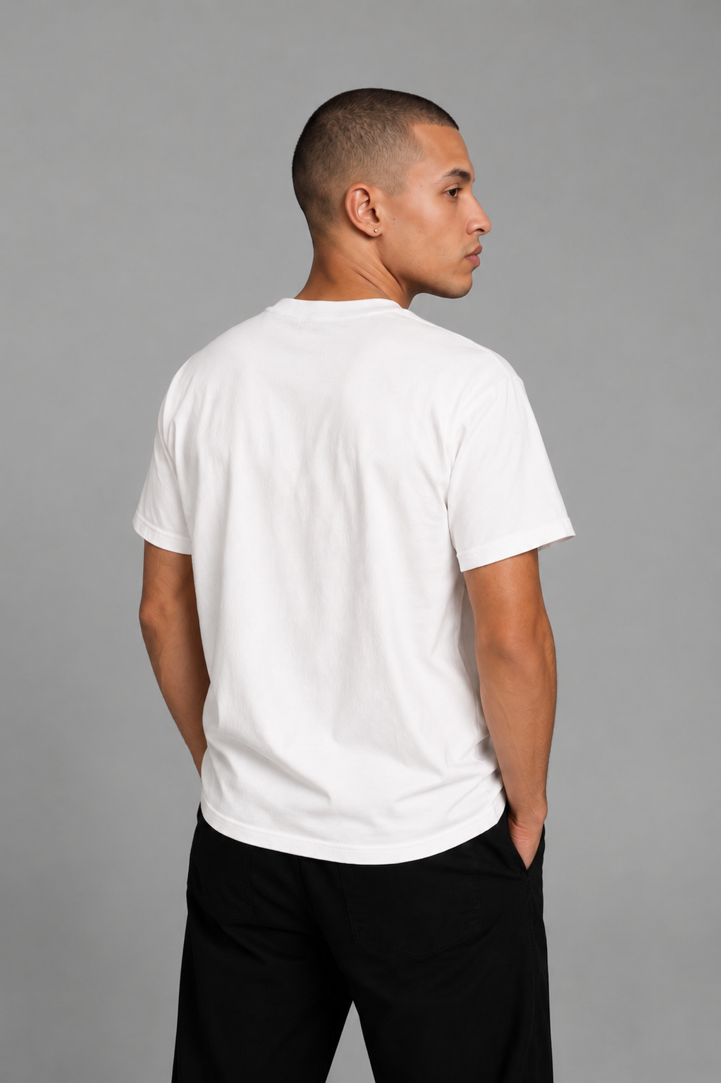 Cool Bee Earth Structure Tee White for Men - White Oversized Graphic Tee Streetwear India - Lifestyle View