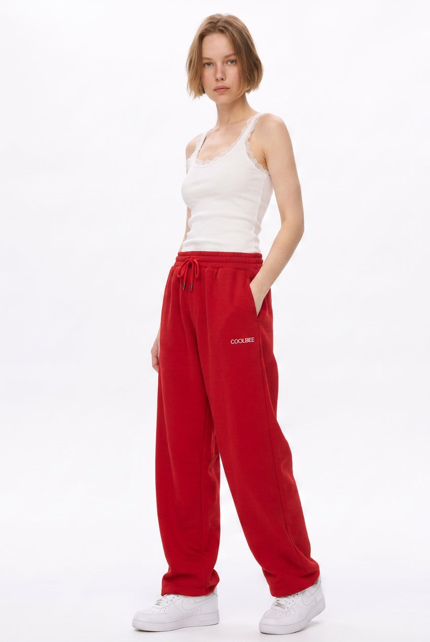 Cool Bee Joggers Red for Women - Joggers Casual Streetwear India - Lifestyle View