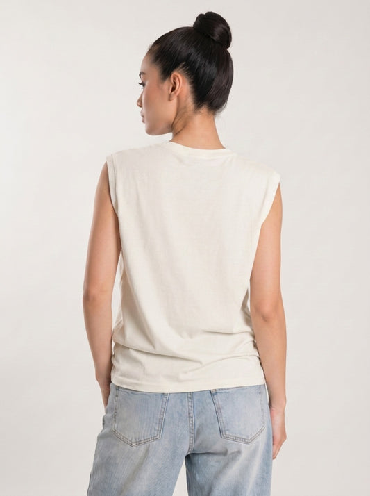 Cool Bee Women Tank Tees White for Women - Tank Top Gym Casual India - Back View