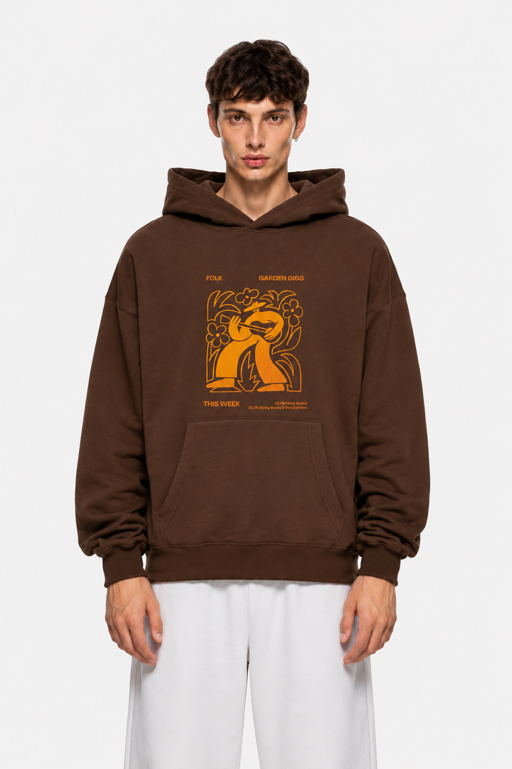 Folk Vibes Hoodie Brown