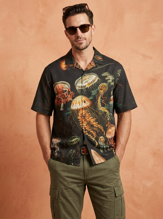 Cool Bee The Relaxed Resort Look Shirt for Men - Premium Mercerised Cotton Spread Collar Shirt India - Back View