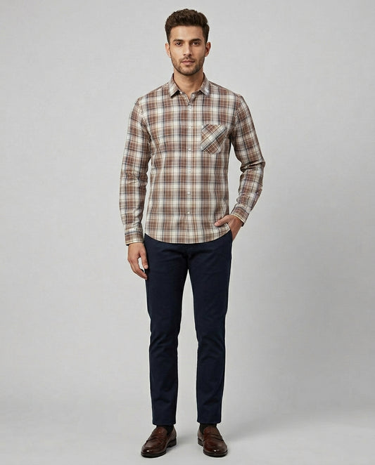 Sage Urban Windowpane Button-Down