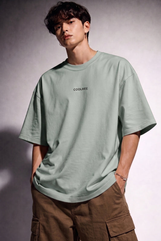 Cool Bee Matchday Abstract Tee Green for Men - Green Oversized Graphic Tee Streetwear India - Back View