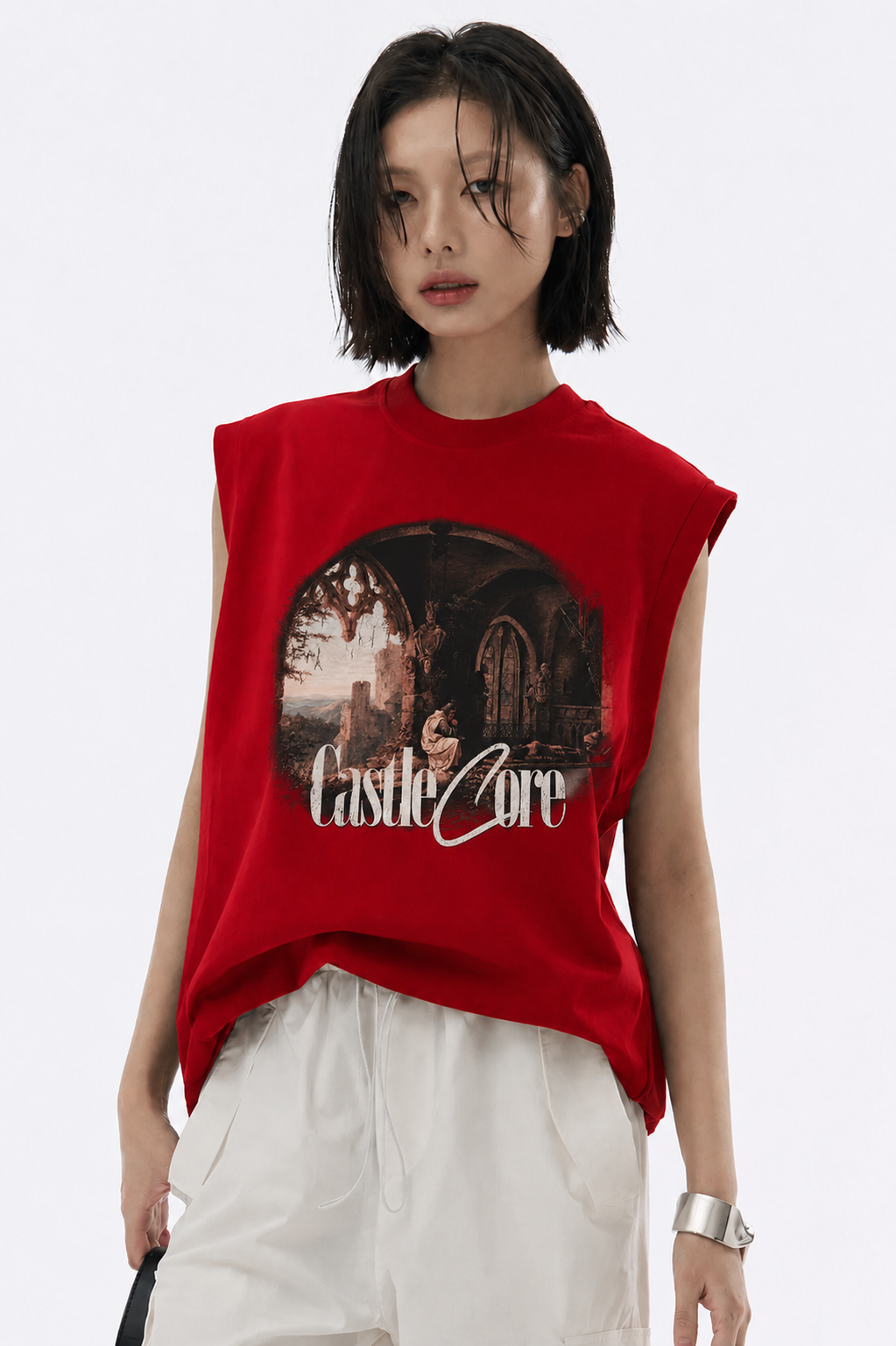 Castle Core Tank Tees Red