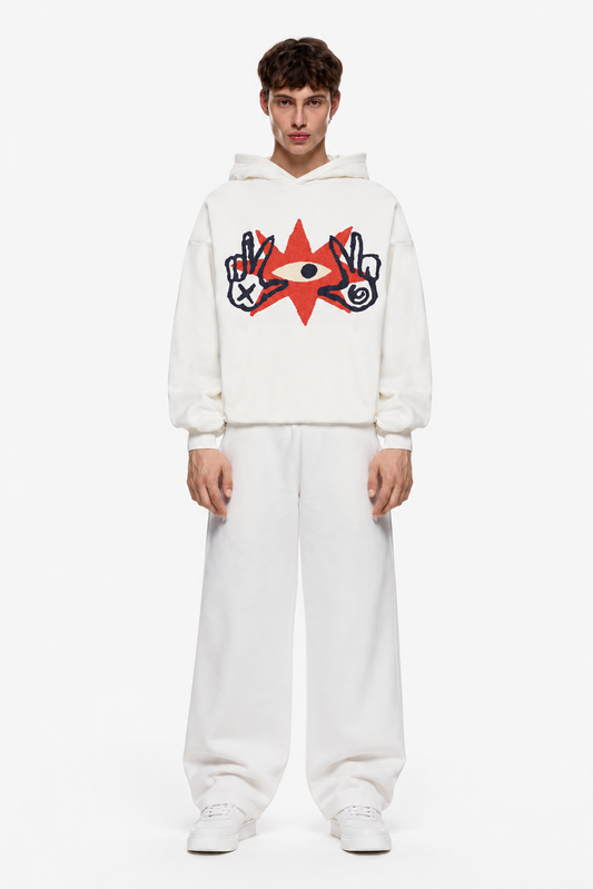 Street Vision Hoodie White – Coolbee Store oversized hoodie, photo 2 of 5
