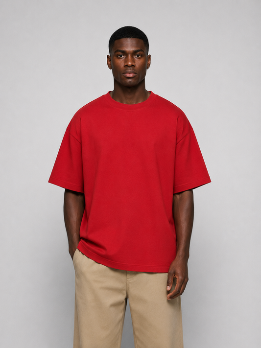 Perspective Graphic Tee Red