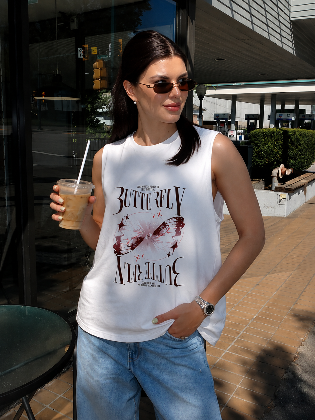 Eclipse Wings Tank Tees White