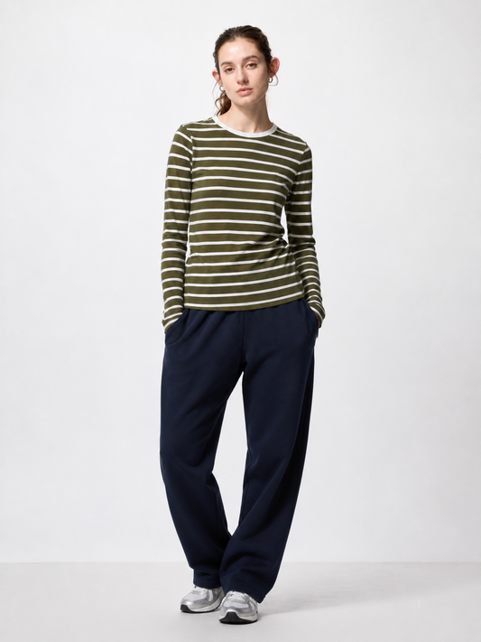 Olive Stripe Full Sleeve Tee – Coolbee Store, photo 2 of 5