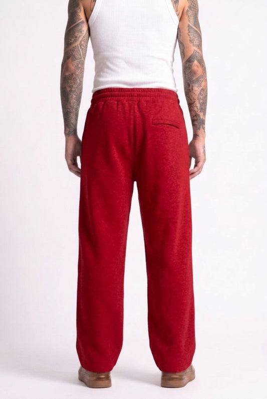 Cool Bee Joggers Red Milange for Men - Red Milange Joggers Casual Streetwear India - Back View