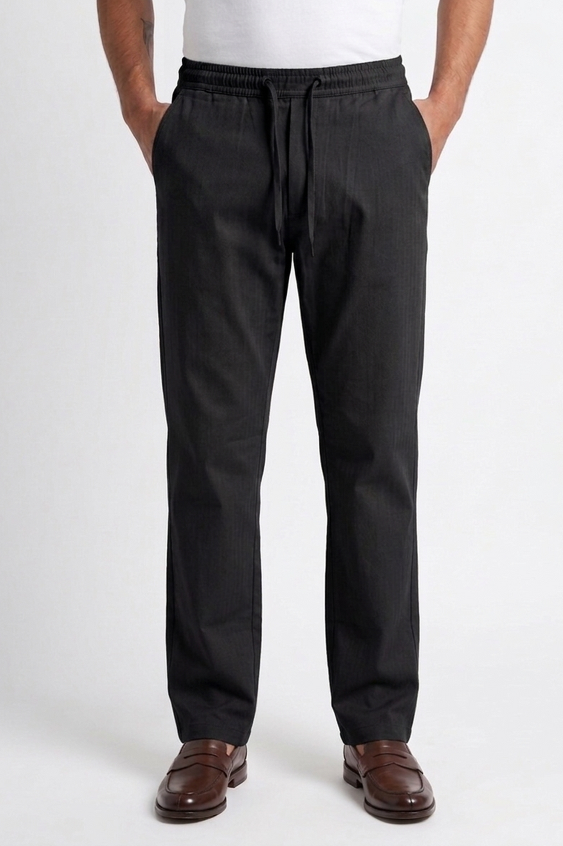 Men Travel Pants India 2026 — Cool Bee Linen Travel Pants Black