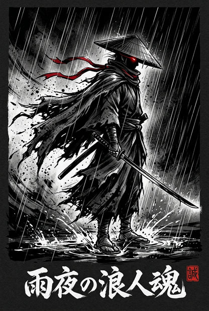 Cool Bee Silent Warrior Anime Tee Black for Men - Black Anime Graphic Tee Streetwear India - Detail View