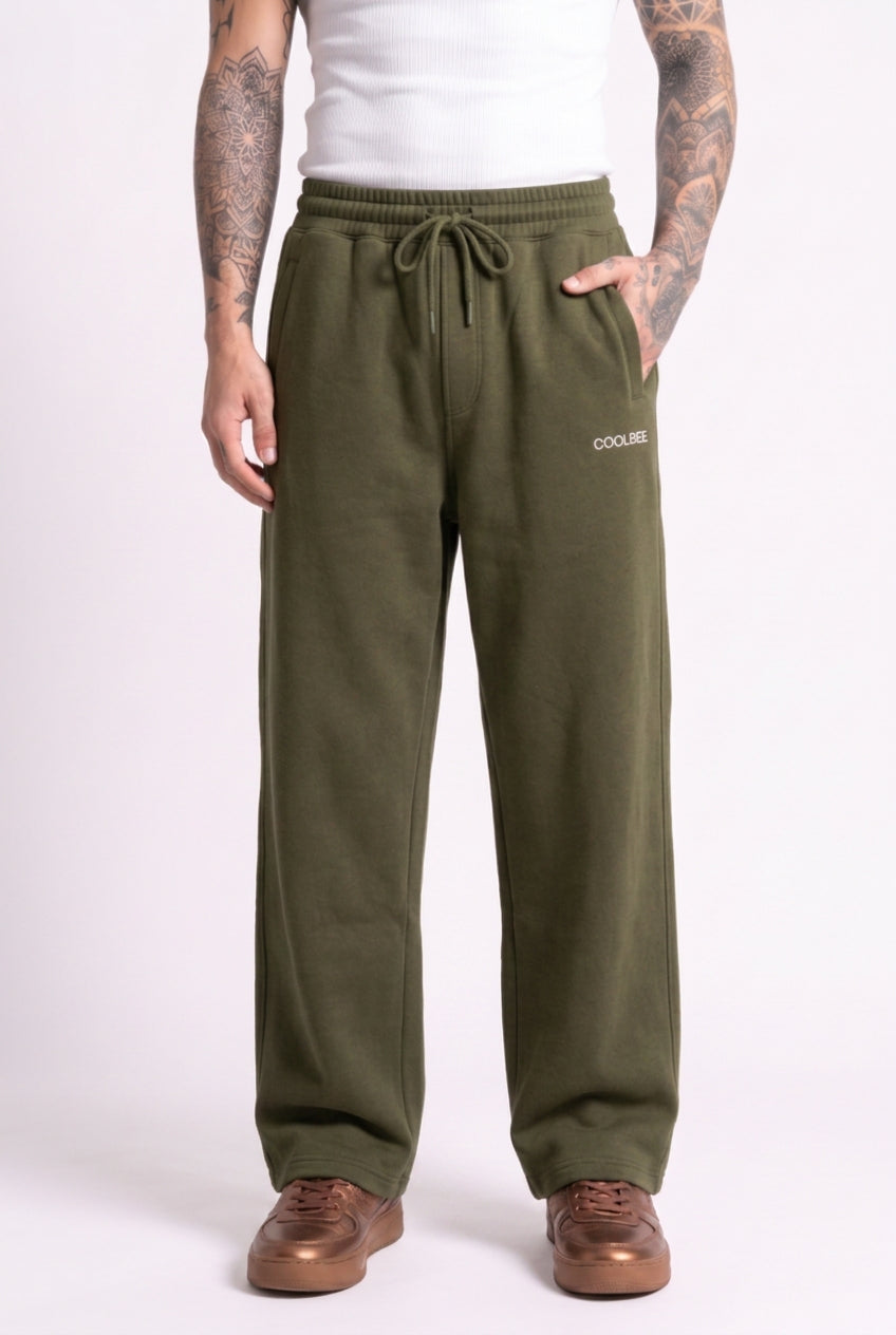 Cool Bee Joggers Olive Green for Men - Olive Green Joggers Casual Streetwear India