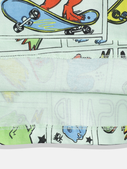 Coolbee Store Kids Boys Clothing Set - Lime Green (KBAW25ST2) – close-up fabric detail