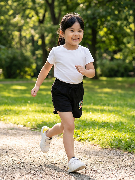 Kids Girls Shorts - Black (CSKS110)