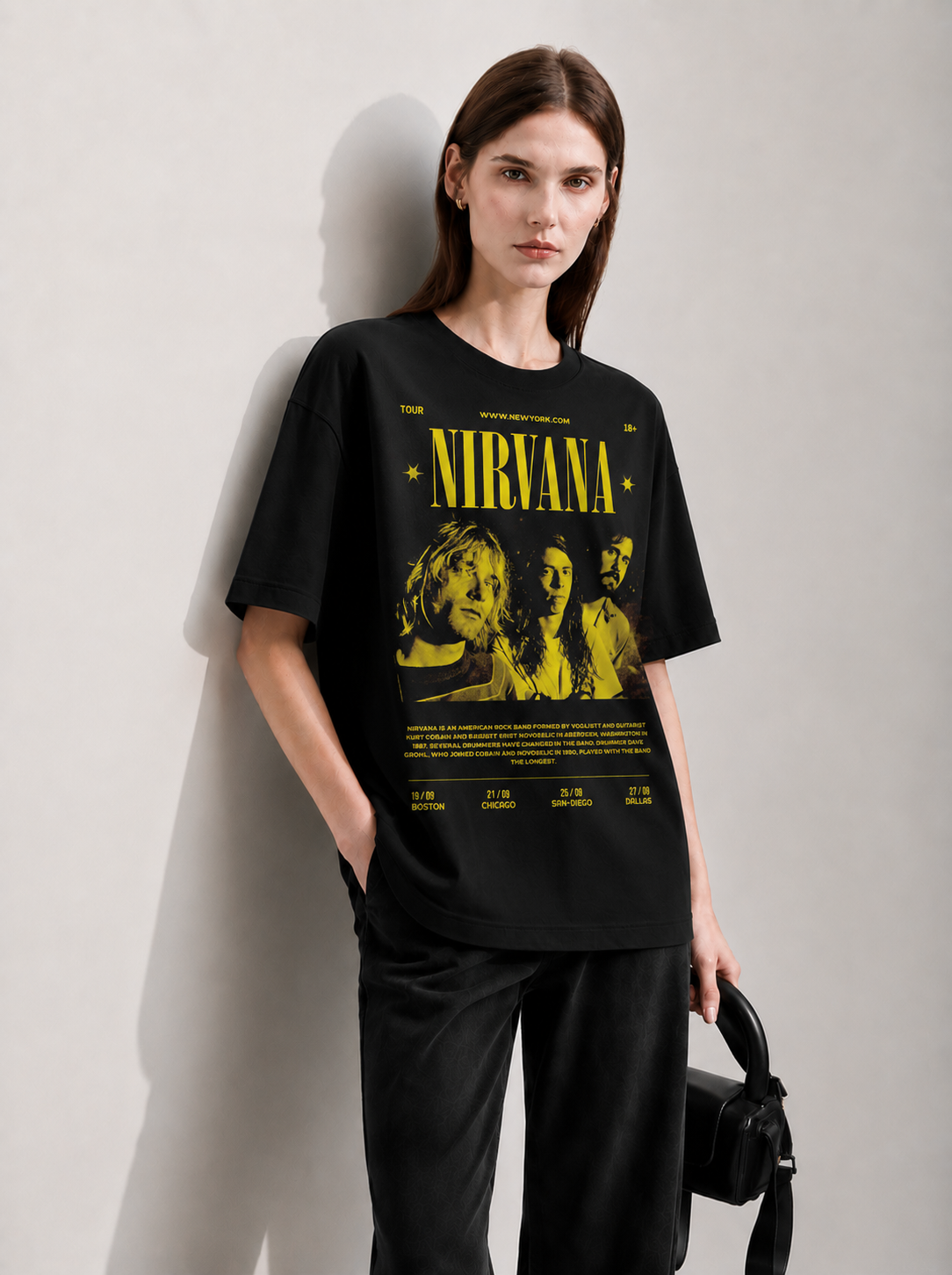 Nirvana Women Tee Black